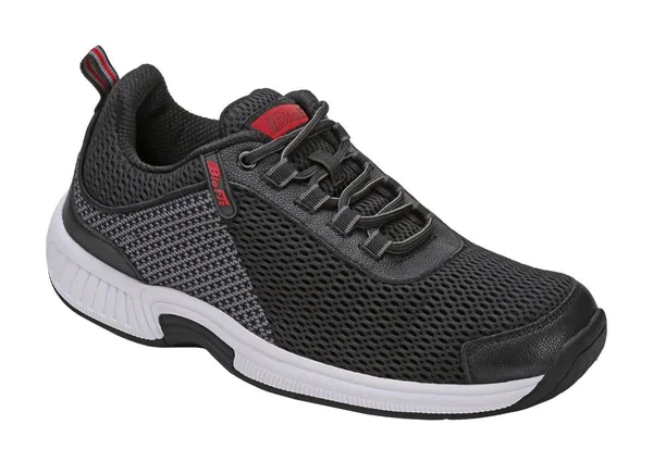 Men's OrthoFeet Edgewater Sneaker Black/Grey Synthetic 15 XXW