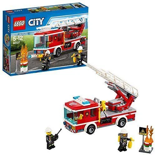 Lego City Fire Ladder Truck 60107: Toys & Games