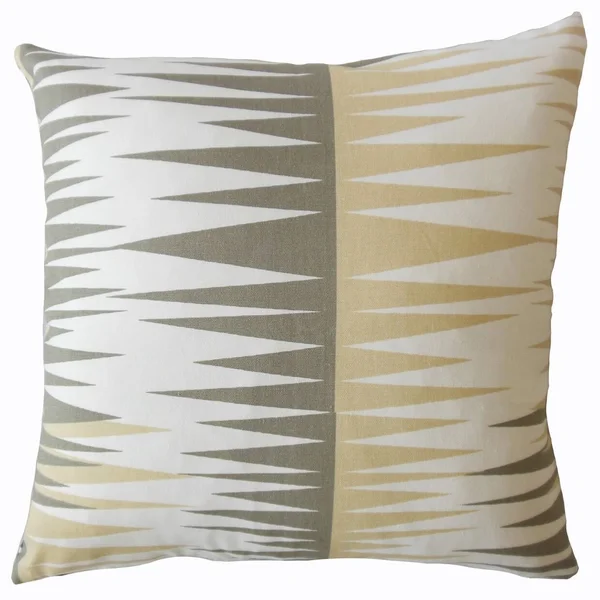 The Pillow Collection Gadge Geometric Down Filled Throw Pillow in Camel, Size: 22 x 22