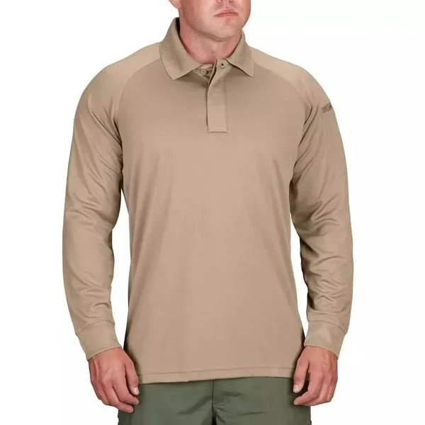 Propper Men's Snag-Free Polo - Long Sleeve (Heather Grey)