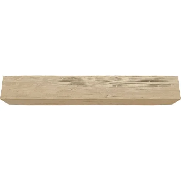 Ekena Millwork MANUSD08X12X84PP 8x22H x 12x22D x 84x22W Sandblasted Faux Wood Fireplace Mantel, Natural Pine
