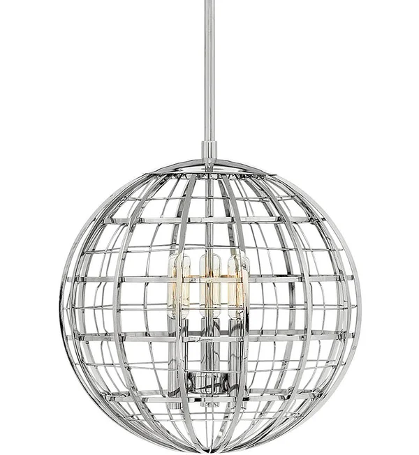 Hinkley Lighting 3514PN Terra - Three Light Pendant Polished Nickel