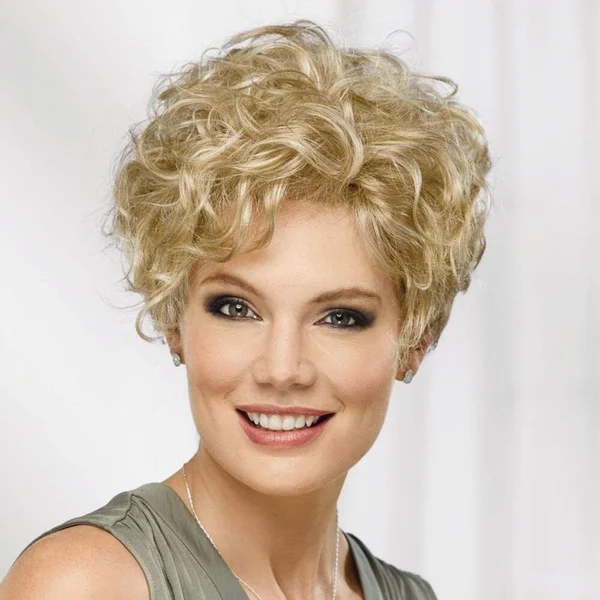 Gray Curly Short Wig by Paula Young Jocelyn Lace Front WhisperLite Wig