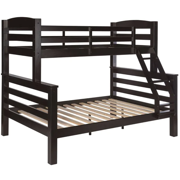 Powell Levi Twin Full Bunk Bed - Black - 81" x 58