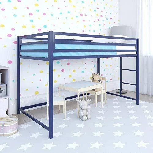 DHP Miles Metal Junior Twin Loft Bed - Blue