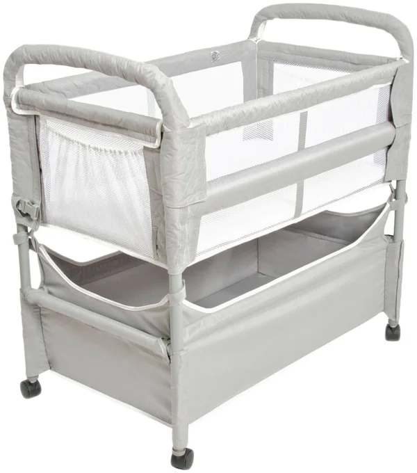 Arm&s Reach Clear-Vue Co-Sleeper With Deep Basket In Grey