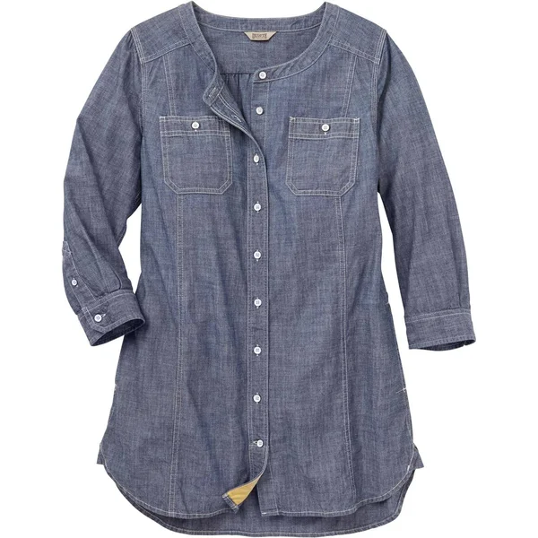 Women's Free Range Organic Chambray 3/4 Sleeve Tunic - Duluth Trading Company