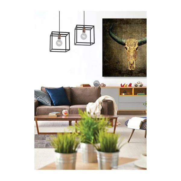 Lucide Arthur Modern Square Metal Black and Copper Pendant Light Unique Pendant Lights