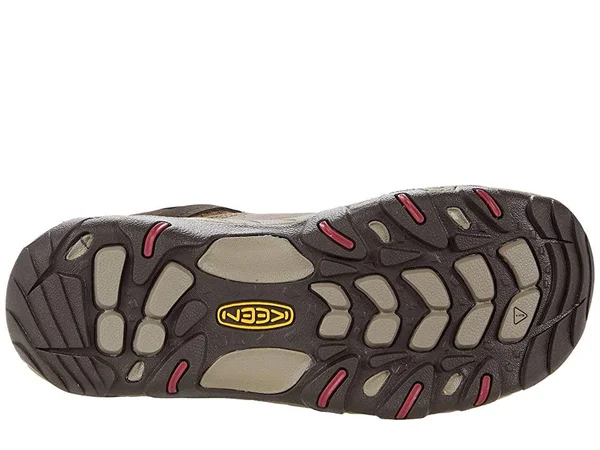 Keen Women's Waterproof Steens Leather Boot Size 5 - in Toasted Coconut/Tibetan Red