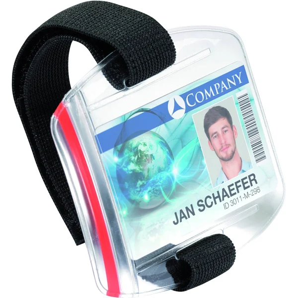 DURABLE OUTDOOR SECURE - Card holder - arm band - transparent (pack of 10)