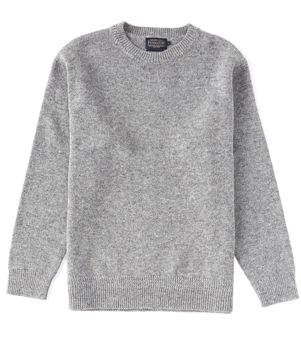 Pendleton Men's Shetland Crew Sweater - Grey Heather