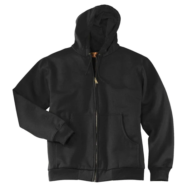 Cornerstone CS620 Heavyweight Full Zip with Thermal Lining Hooded Sweatshirt - Black - L