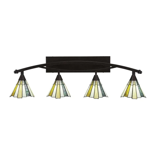 Toltec Lighting 174-BRZ-9325 Bow - Four Light Bath Bar Bronze Finish