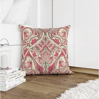 Gryffin Geometric Throw Pillow World Menagerie Color: Pink, Size: 18x22 x 18x22