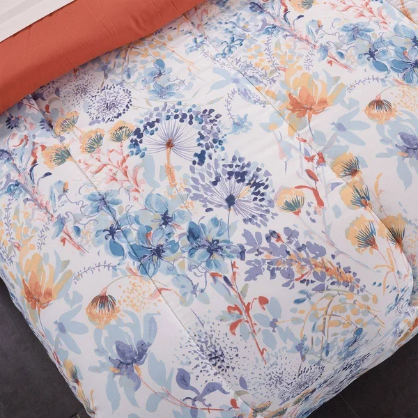 8 Piece Printed Reversible Complete Bed Set Giverny Full