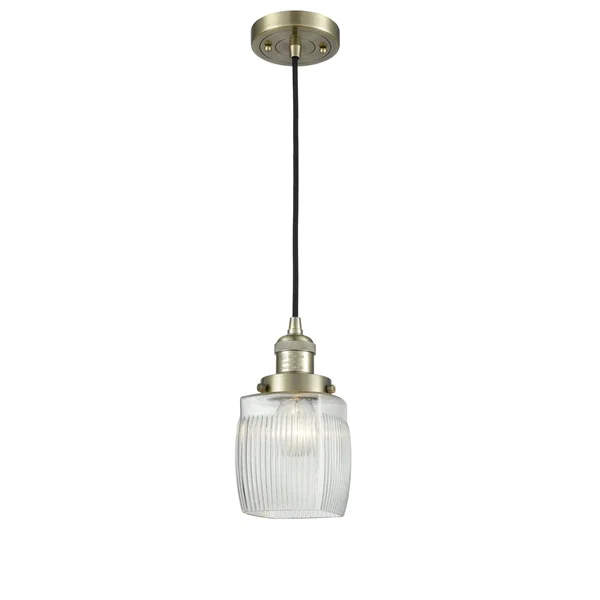 Innovations Lighting 201C-AB-G302-LED Colton Mini Pendant Antique Brass