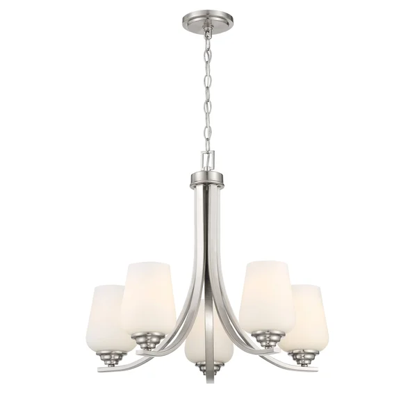 Minka Lavery 4925-84 Shyloh - 5 Light Chandelier Brushed Nickel