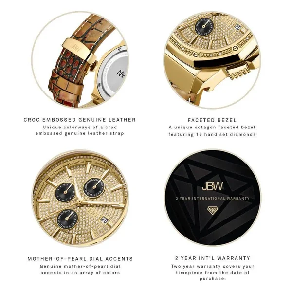 JBW Saxon - JB-6101L-10D Gold Male Watch