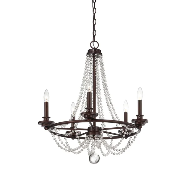 Savoy House 1-8350-5-121 - Byanca 5 Light Chandelier - Mohican Bronze