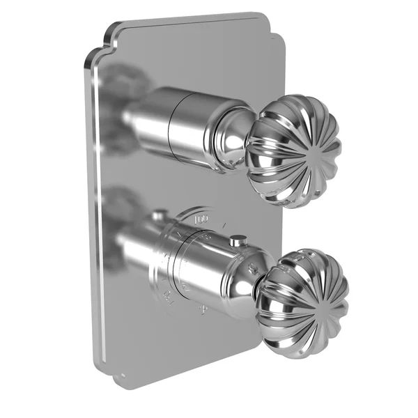Newport Brass 3-873TS/15A 1/2x22 Square Thermostatic Trim Plate with Handle, Antique Nickel
