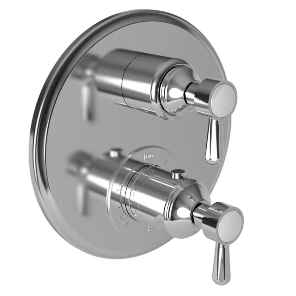 Newport Brass 3-1663TR White Astaire 1/2x22 Round Thermostatic Trim Plate with Handle