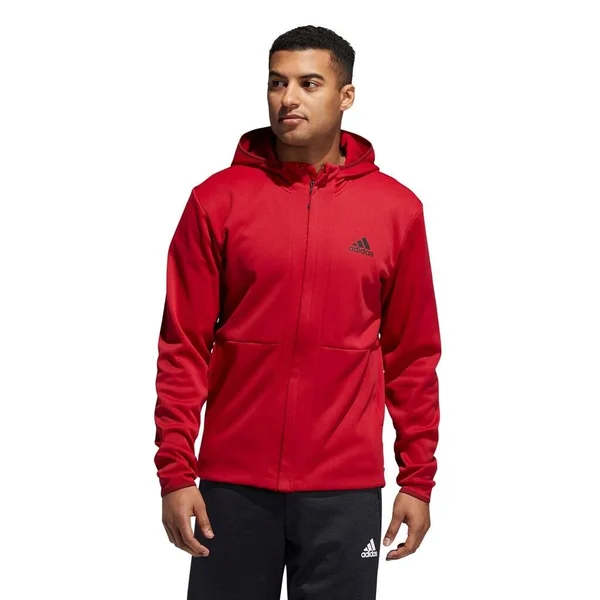 Adidas Team Issue Full Zip Hoodie - Red - Hoodies