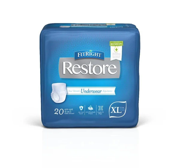 FitRight Restore Protective Underwear - Case of 80 - Small - Medium