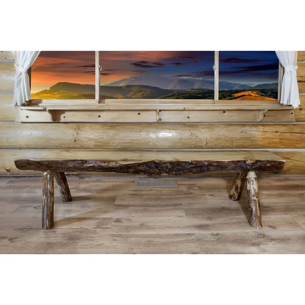 Montana Woodworks MWGCHLB6 Glacier Country 6' Half Log Bench