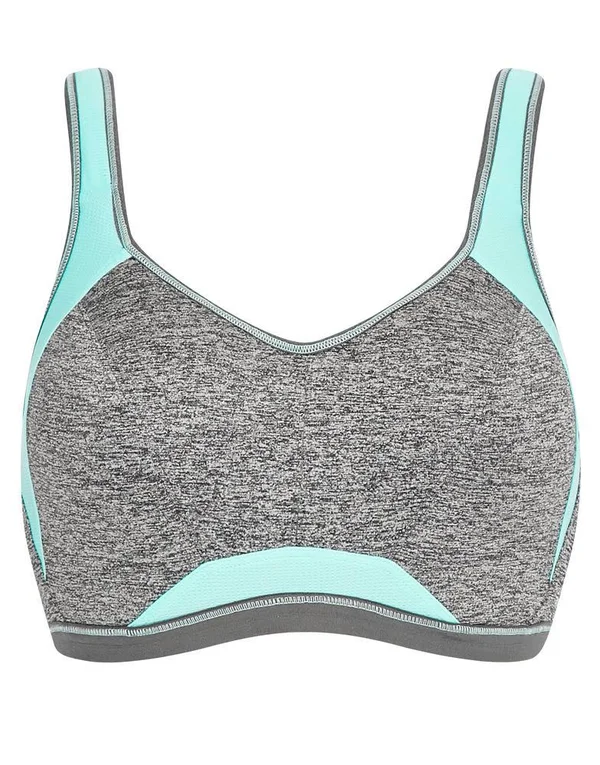 Freya Epic Underwire Crop Top Moulded Sports Bra - Carbon, 30H