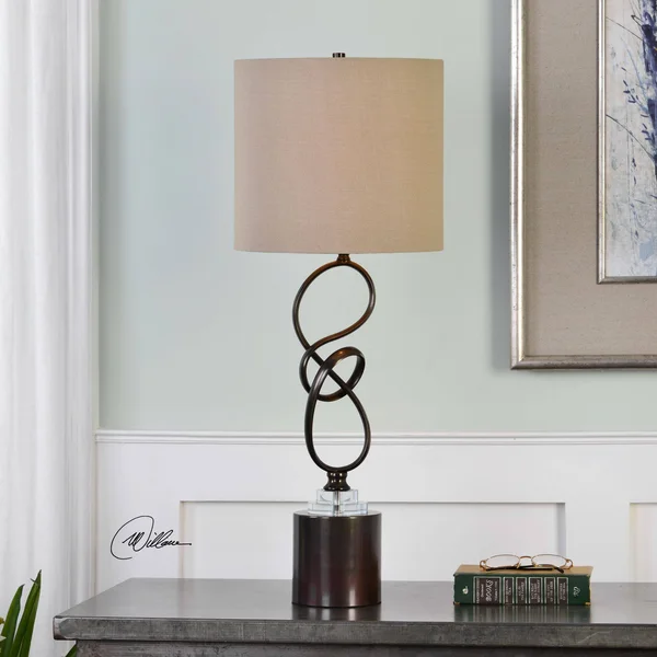 Uttermost 29229-1 Aprilia Twisted Dark Bronze Table Lamp