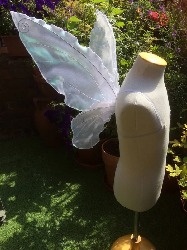 Fairy Wings - Tinkerbell Style, White, Iridescent, Small, Children Size
