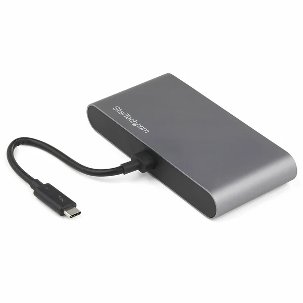StarTech.com Thunderbolt 3 Mini Dock with Portable Dual Monitor TB3 Docking Station DisplayPort 4K 60Hz with 1x USB-A - GbE with