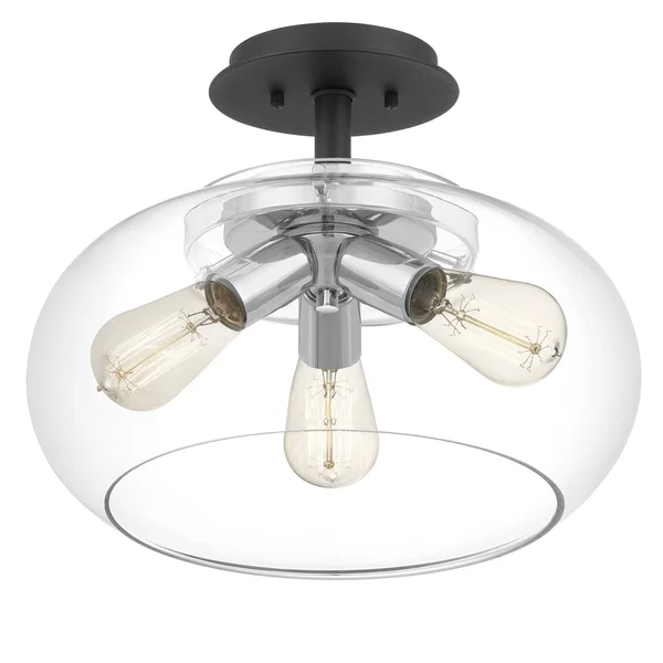 Quoizel 3 Light Andrews Semi-Flush Mount Polished Chrome ANW1714C