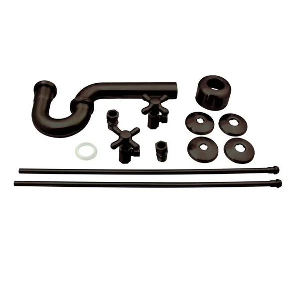 Westbrass d1838l-12 Traditional Pedestal Lavatory Kit - Cross Handles - Oil Rubbed Bronze