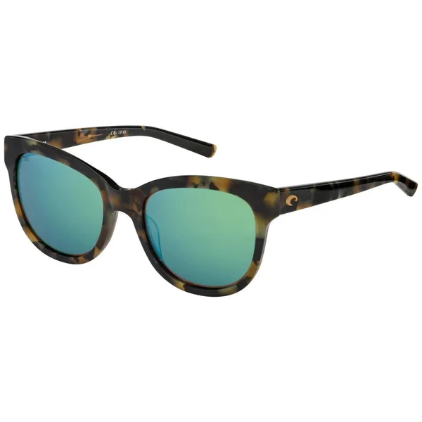 Costa Del Mar Sunglasses Bimini Shiny Vintage Tortoise Green Mirror 580G