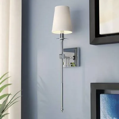 Brunner 1 - Light Dimmable Wallchier (Set of 2) Finish: Polished Chrome - Size: 24x22 H x 5x22 W x 6x22 D