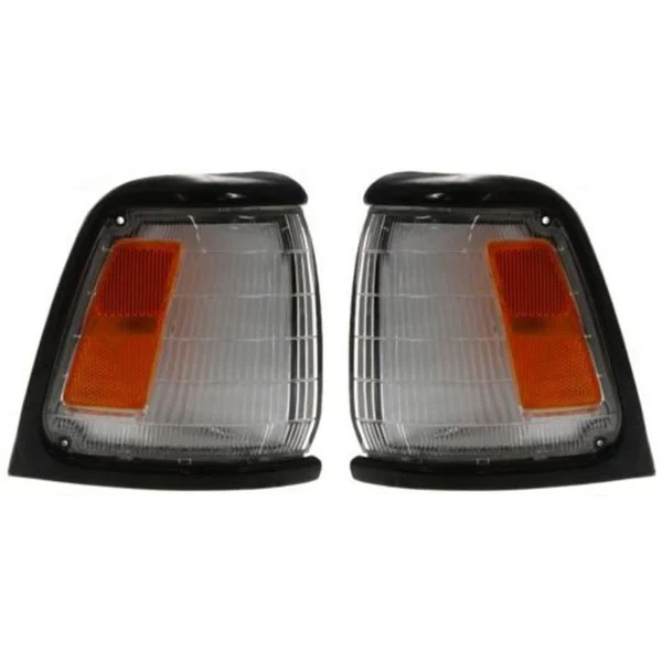 Replacement 1989 Toyota Pickup Corner Light Driver and Passenger Side - - Plastic Lens, Clear & Amber Lens