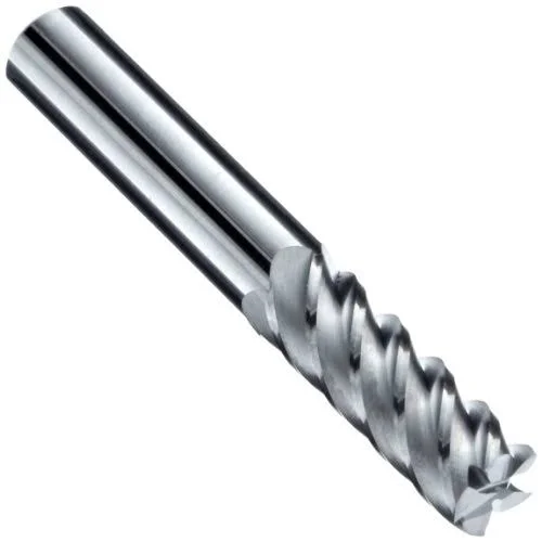 Niagara Cutter N61862 Carbide Square Nose End Mill, inch, Uncoated (Bright) Finish, Roughing and Finishing Cut, 45 Degree Helix