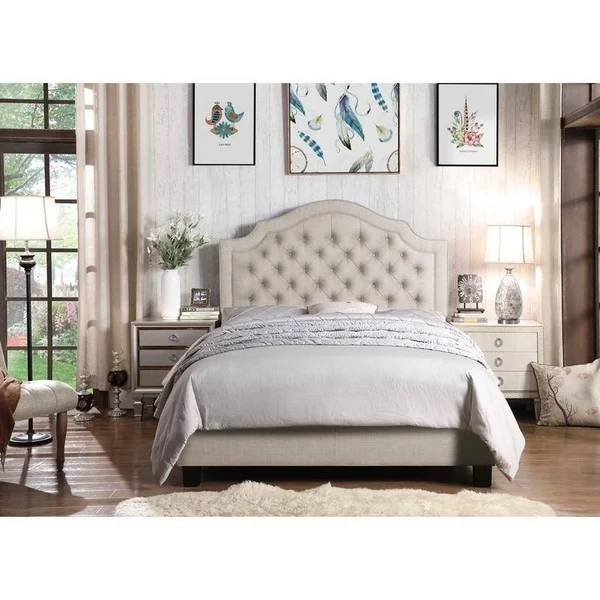 Rosevera Angelo Upholstered Platform Bed, Full Size in Gray