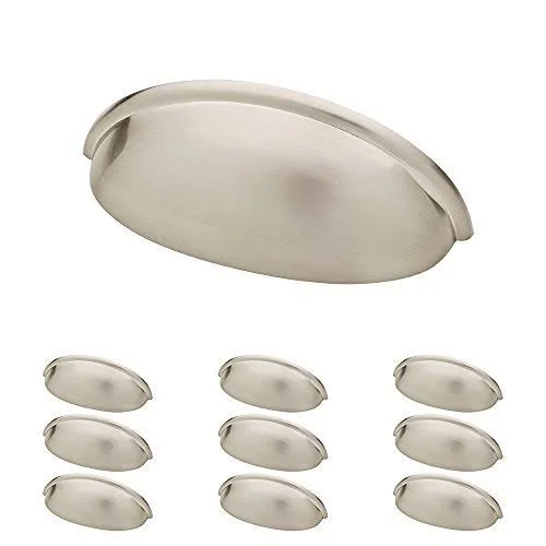 Franklin Brass P34702-SN-B Bin Cup Pull - 3x22 76mm, Brushed Nickel, 25 Pack