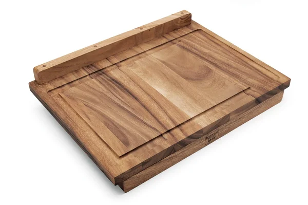 Ironwood Gourmet 28195 Double-Sided Countertop Pastry/Cutting Board with Gravy Groove - Acacia Wood, 23.75 x 17.25 x 1.25 inches