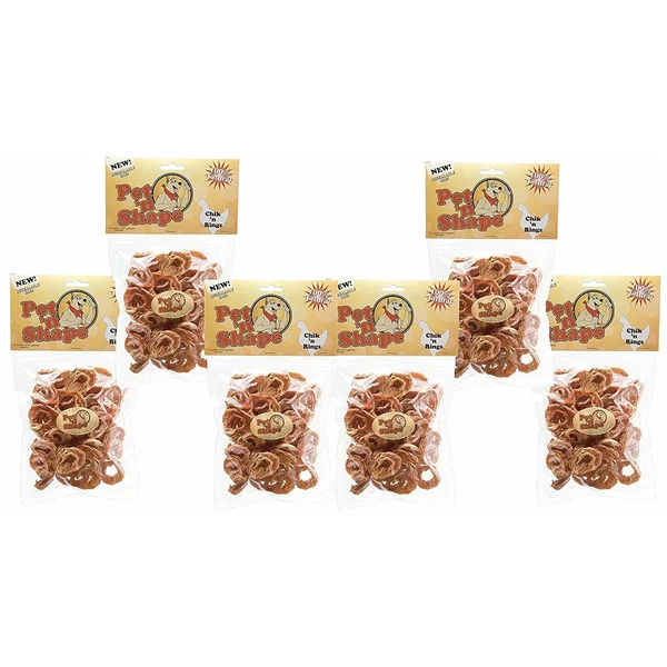 Pet &n Shape Chik &n Rings Natural Dog Treats, 8-Ounce, 6 Pack