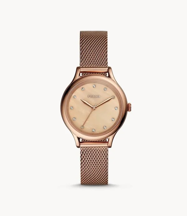 Fossil Women's Laney Three-Hand Rose Gold-Tone Stainless Steel Watch - Rose Gold