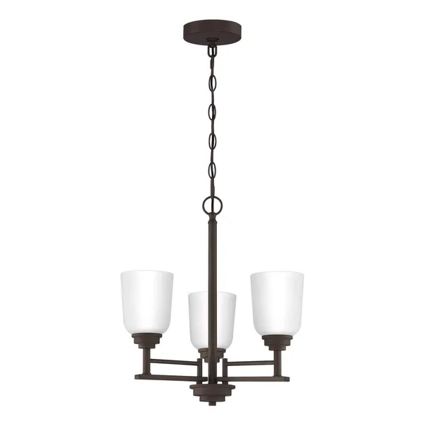 Quinn Three Light Chandelier Old Bronze - Exact Size