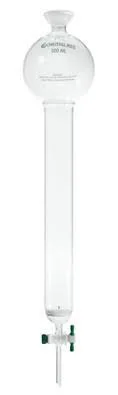 Chemglass Chromatography Columns with Spherical Joint - PTFE Stopcock, Fritted Disc, and Reservoir, CG-1203-29 80067-172, Chromat