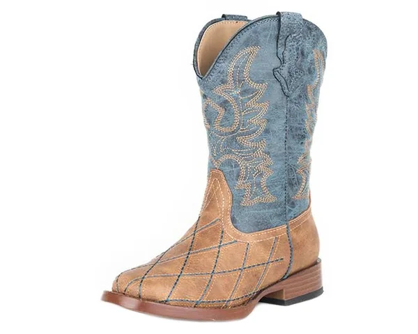 Roper Kids Tan Cross Cut Boots