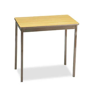 Barricks Utility Table, Rectangular, 60W x 18d x 30H, Walnut/Black - BRKUT1860WA