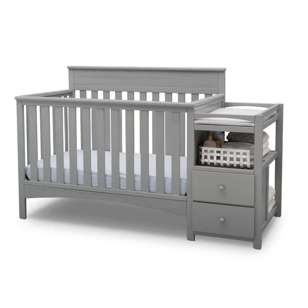 Delta Children Presley Grey Convertible Crib and Changer