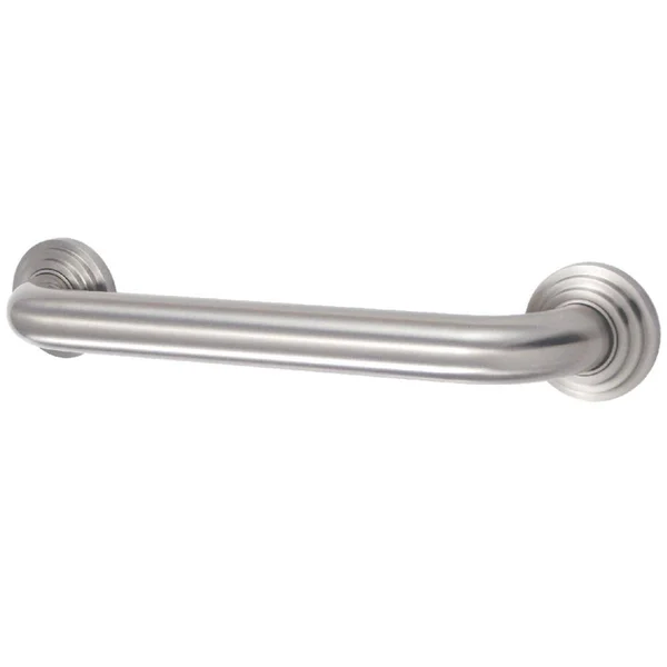 Kingston Brass Milano 12 in. x 1-1/4 in. Grab Bar in Brushed Nickel