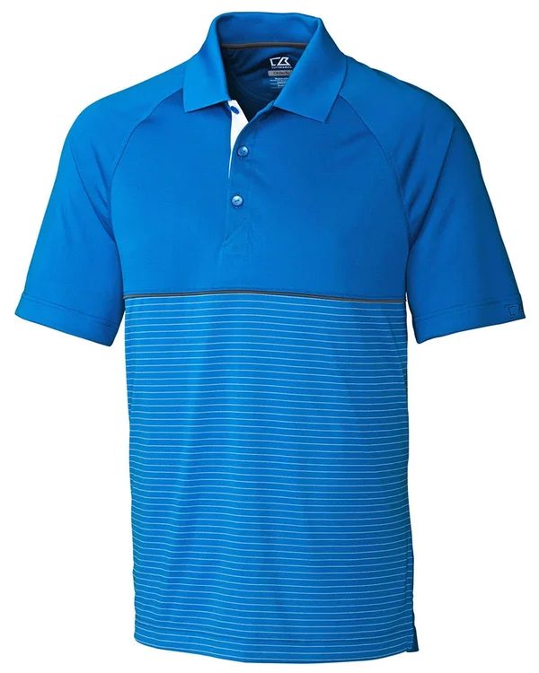 Cutter & Buck Men's Digital/White Junction Stripe Hybrid Polo